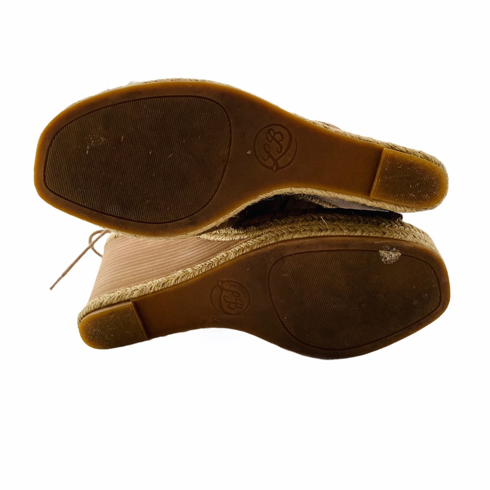 Lucky Brand Laceey Leather Wedge Peep Toe Sandal - Picture 13 of 15